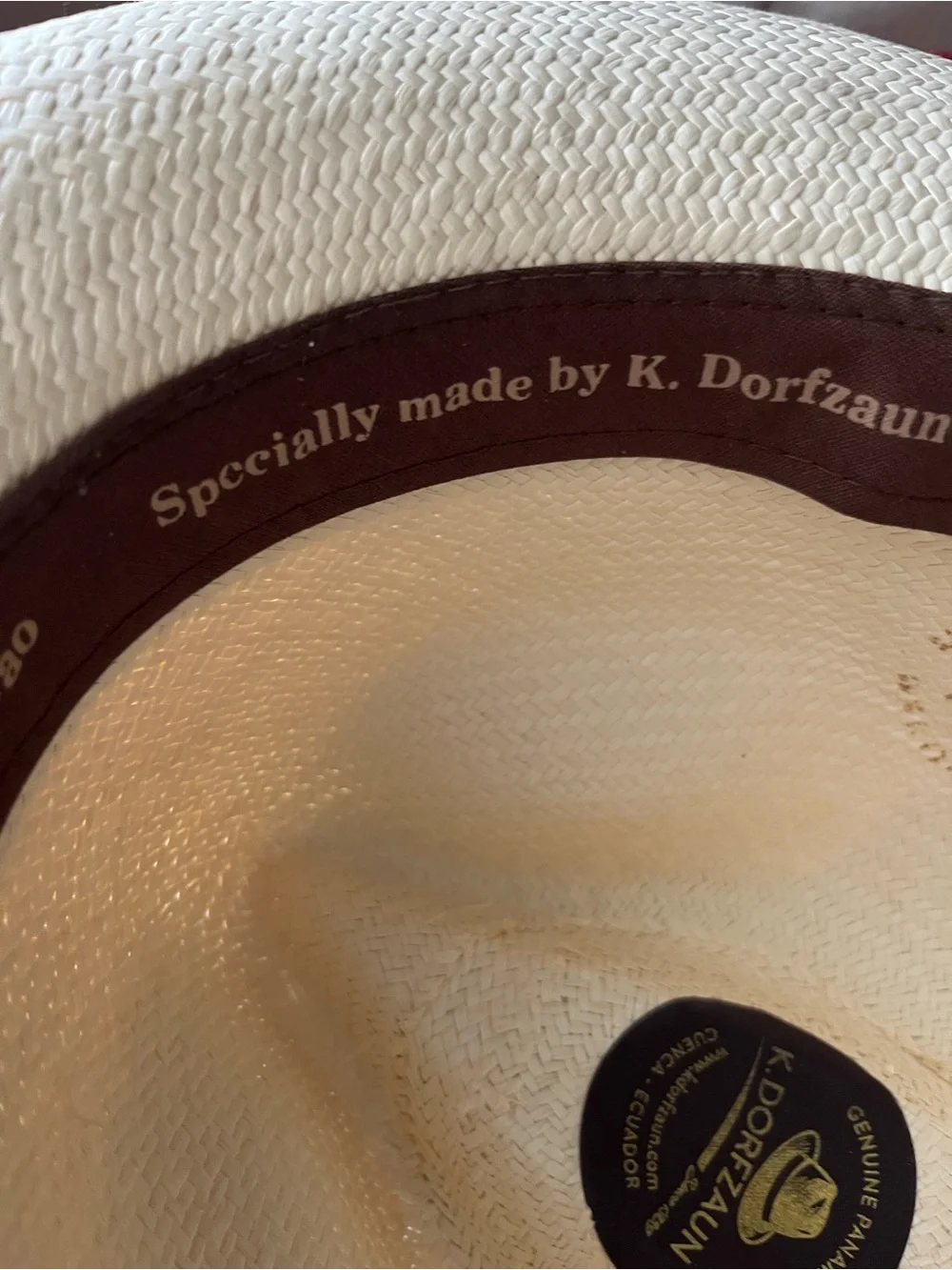 R. Dorfzaun Republica del Cacao Straw Fedora Hat Size 55